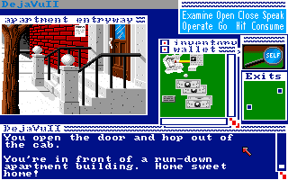 Déjà Vu II: Lost in Las Vegas (Amiga) screenshot: Apartment building.