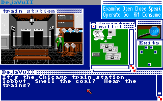 Déjà Vu II: Lost in Las Vegas (Amiga) screenshot: Chicago train station.