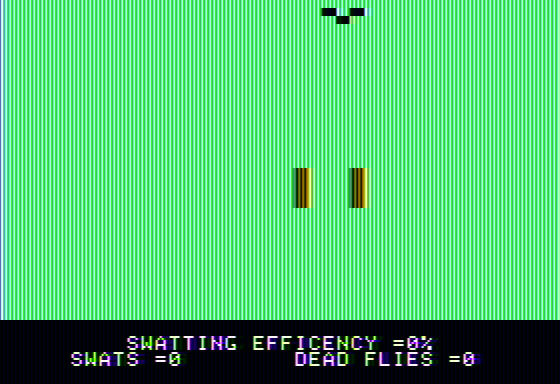 Flyswatter (Apple II) screenshot: Starting out