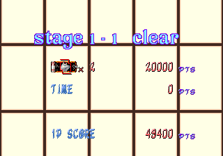 Shadow Dancer (Arcade) screenshot: Stage 1 1 clear