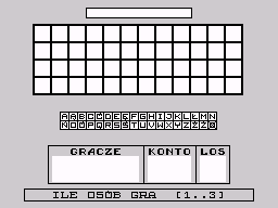 Koło Fortuny (ZX Spectrum) screenshot: Select number of human players