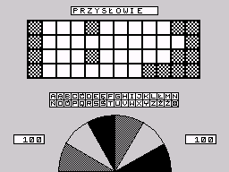 Koło Fortuny (ZX Spectrum) screenshot: Spinning