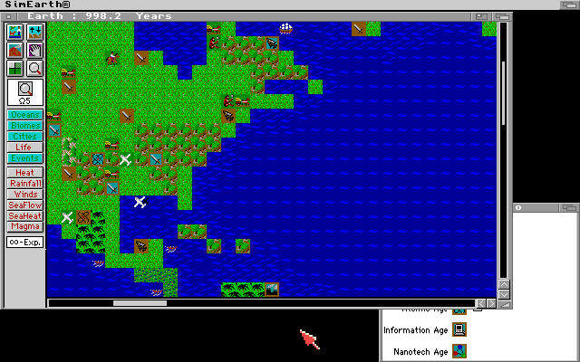 Screenshot of SimEarth: The Living Planet (Amiga, 1990) - MobyGames