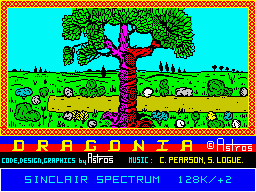 Dragonia (ZX Spectrum) screenshot: Loading screen.