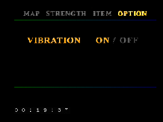 Septentrion: Out of the Blue (PlayStation) screenshot: There's not much to change in the options menu.