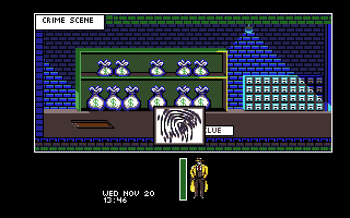 Dick Tracy: The Crime-Solving Adventure (Amiga) screenshot: Crime scene - A fingerprint!