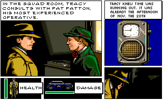 Dick Tracy: The Crime-Solving Adventure (Amiga) screenshot: Squad room.