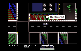 Dick Tracy: The Crime-Solving Adventure (Amiga) screenshot: Driving.