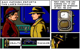 Dick Tracy: The Crime-Solving Adventure (Amiga) screenshot: Crime Lab.