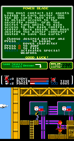 Power Blade (Arcade) screenshot: Mutant plant.