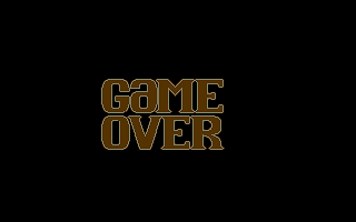 Night Walk (Amiga) screenshot: Game over
