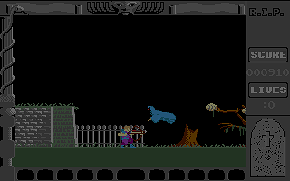 Night Walk (Amiga) screenshot: Flying ghost