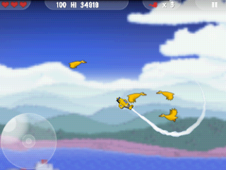MiniSquadron (Android) screenshot: First wave has only birds