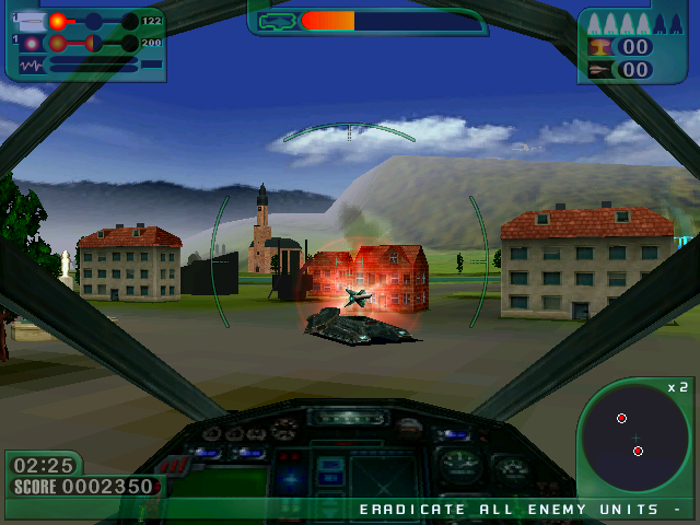 Extreme Assault (DOS) screenshot: Enemy just dropped an extra missile