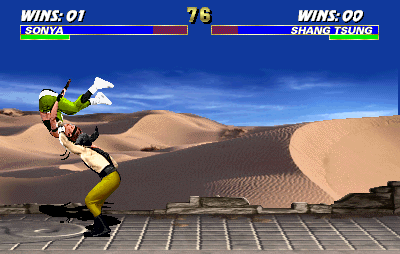 Ultimate Mortal Kombat 3 (Arcade) screenshot: Retaliation throw