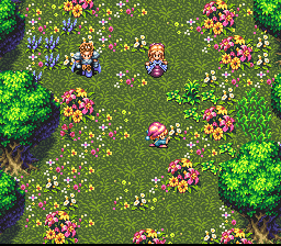 Seiken Densetsu 3 (SNES) screenshot: So many flowers...