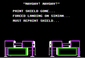 Run for the Money (Apple II) screenshot: Mayday! Mayday!