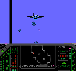 Airwolf (NES) screenshot: The icons on the map show important locations
