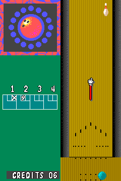 Bowl-O-Rama (Arcade) screenshot: One left to knock down