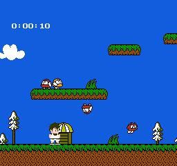 Kid Kool and the Quest for the Seven Wonder Herbs (NES) screenshot: Kool throws his buddy at some enemies