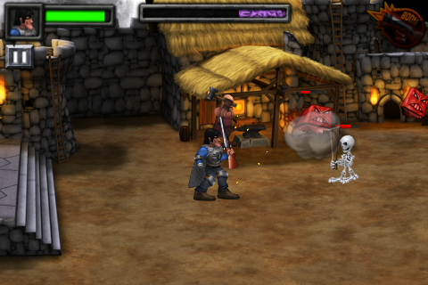 Army of Darkness: Defense (iPhone) screenshot: This... is my boomstick!