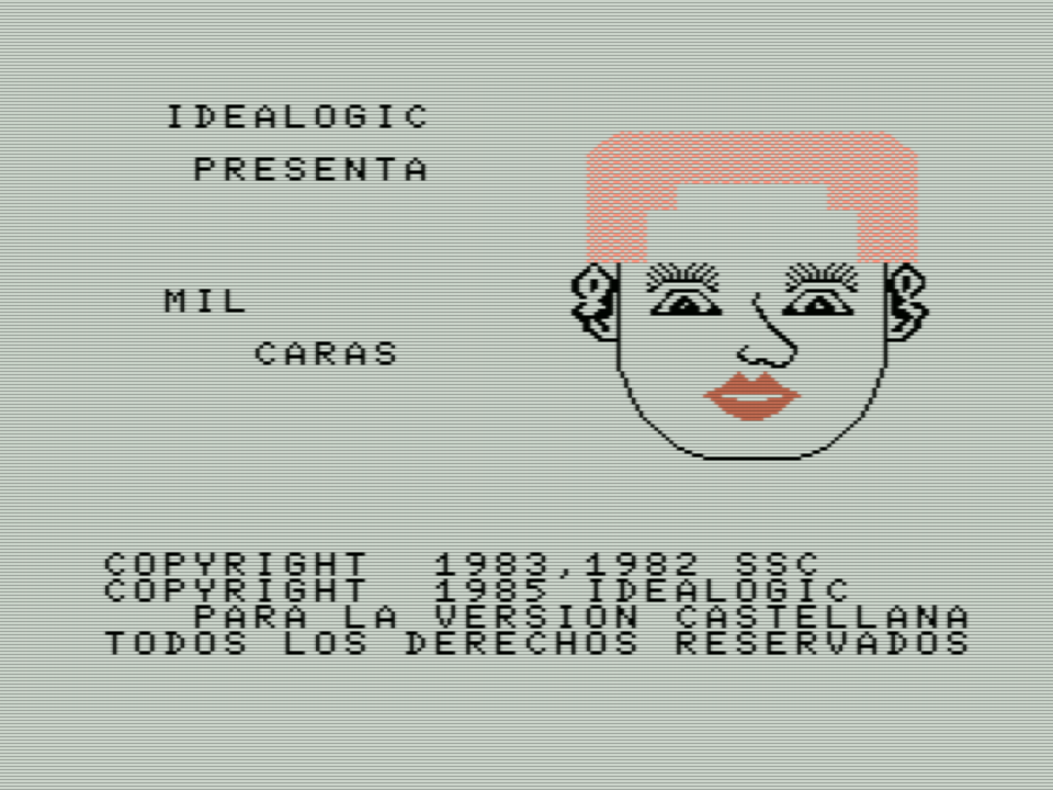 FaceMaker (MSX) screenshot: Title screen