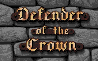 Defender of the Crown (Atari ST) screenshot: The title screen.