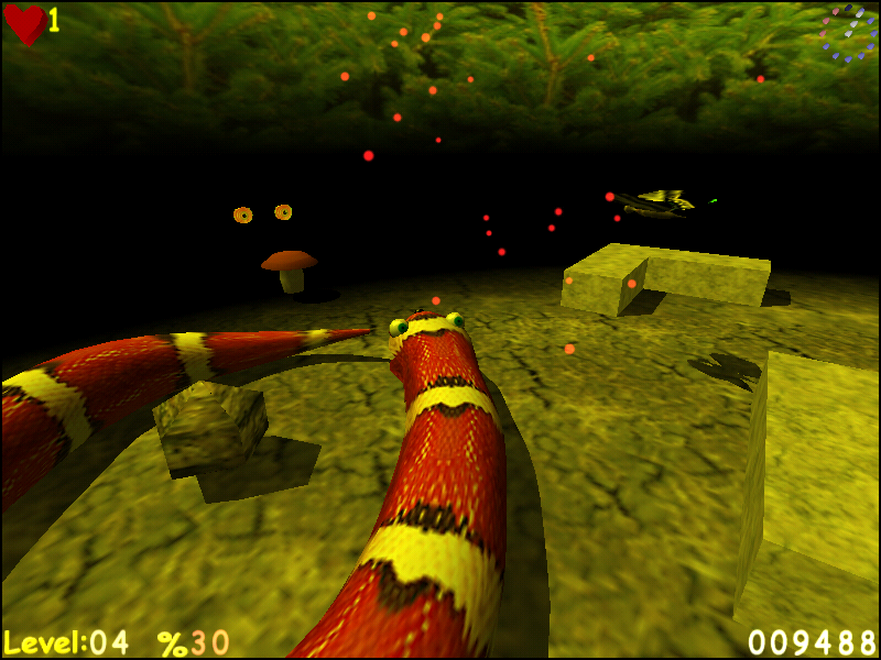 AxySnake (Windows) screenshot: Ouch. Don't bite off your own tail...