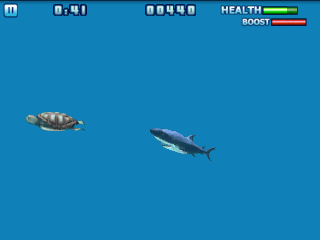 Hungry Shark: Part 3 (Android) screenshot: A turtle which gives boost when eaten