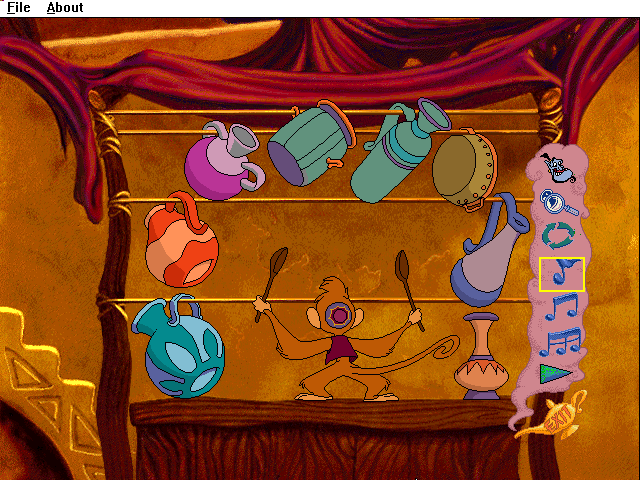 Screenshot of Disney's Activity Center: Aladdin (Windows 3.x, 1994 ...