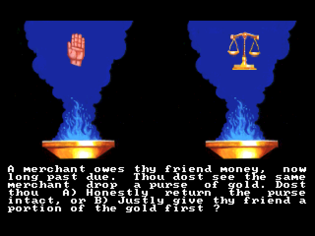 Ultima V: Warriors of Destiny (FM Towns) screenshot: Character creation