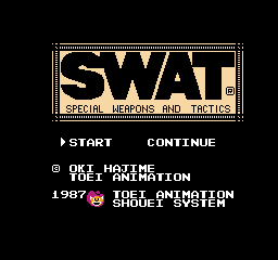 SWAT: Special Weapons and Tactics (NES) screenshot: Title screen