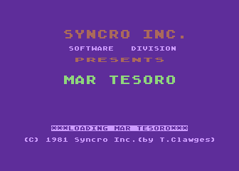 Mar Tesoro (Atari 8-bit) screenshot: Loading screen.
