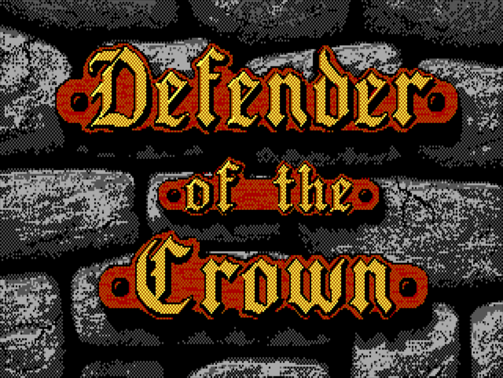 Defender of the Crown (Windows) screenshot: Title screen. (EGA)