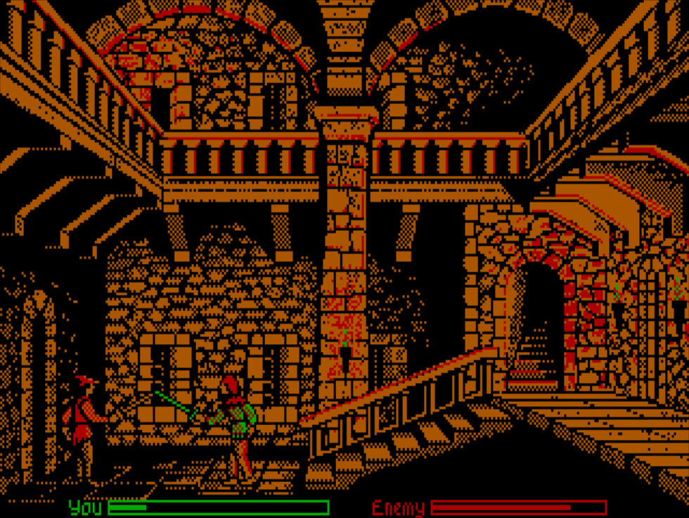 Defender of the Crown (Windows) screenshot: Raid second location. (CGA)