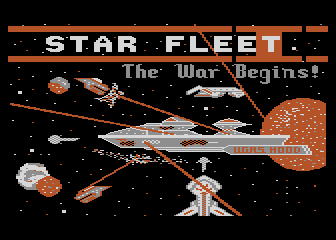 Star Fleet I: The War Begins! (Atari 8-bit) screenshot: Title screen.