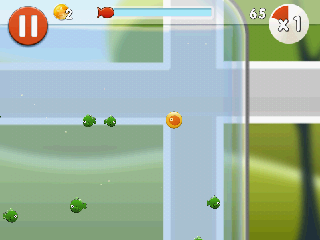 Grow (Android) screenshot: Starting out as a tiny fish in a tiny jar