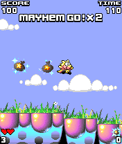 Mayhem's Magic Dust (J2ME) screenshot: Dust bags can be collected from defeated enemies
