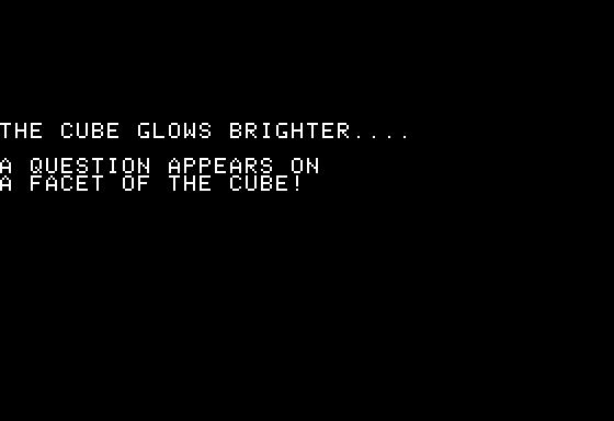 Caves of Olympus (Apple II) screenshot: Using an info cube