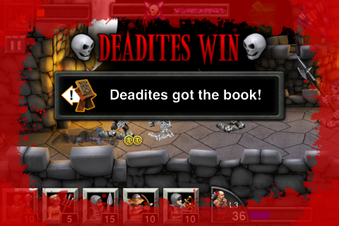 Army of Darkness: Defense (iPhone) screenshot: There's more than one way to lose a wave.