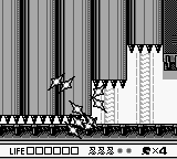 Ninja Gaiden Shadow (Game Boy) screenshot: Too slow. I died.