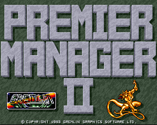 Premier Manager 2 (Amiga) screenshot: Title screen