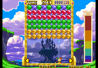 Magical Drop III (Arcade) screenshot: Grab some yellow.