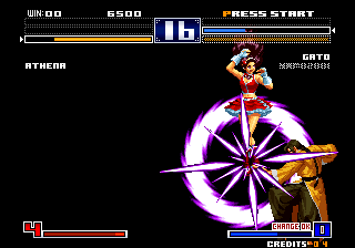 The King of Fighters 2003 (Arcade) screenshot: Using a special move.