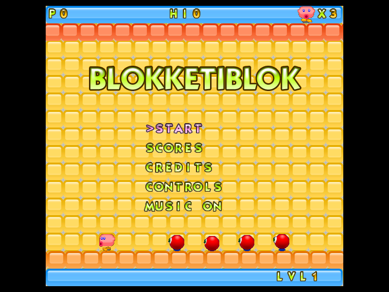 Blokketiblok (Windows) screenshot: Main menu