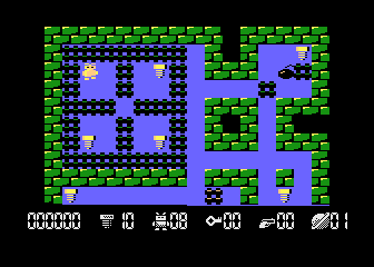 Robbo Forever (Atari 8-bit) screenshot: Level 1