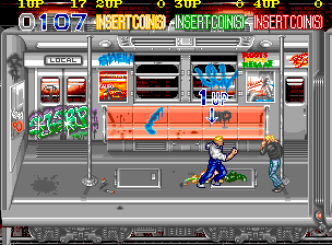 Crime Fighters (Arcade) screenshot: Subway stage