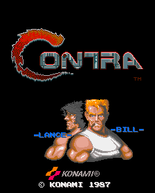 Contra (Arcade) screenshot: Title screen