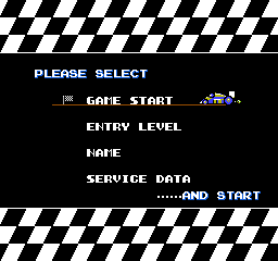 Famicom Grand Prix: F1 Race (NES) screenshot: Choices!