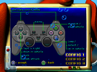 James Pond 2: Codename: RoboCod (PlayStation) screenshot: Controls.